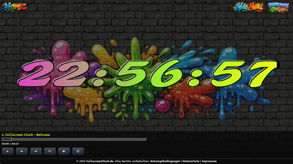 Fullscreen Clock